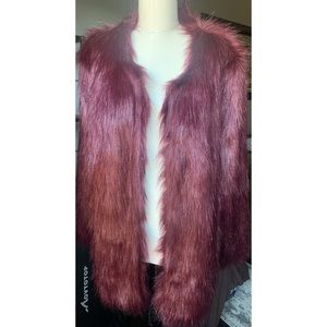 Faux Fur Red Jacket